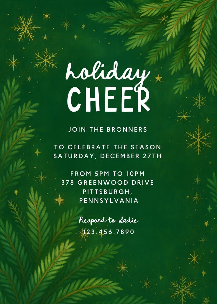 Sparkling christmas - christmas invitation