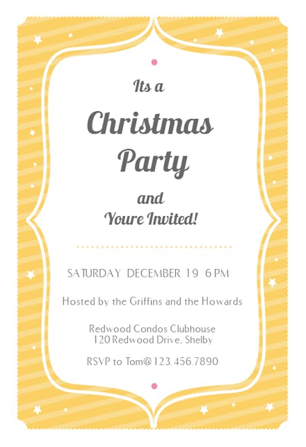 Stars and Stripes - Christmas Invitation