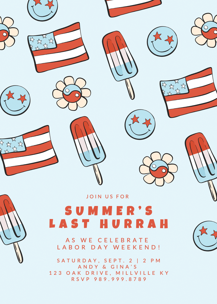 Summer’s last hurrah - invitación para día festivo