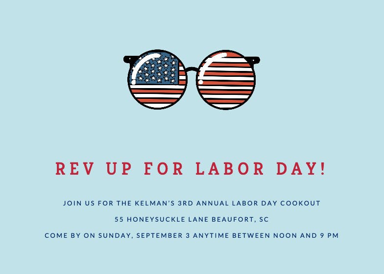 Summer send-off - labor day invitation