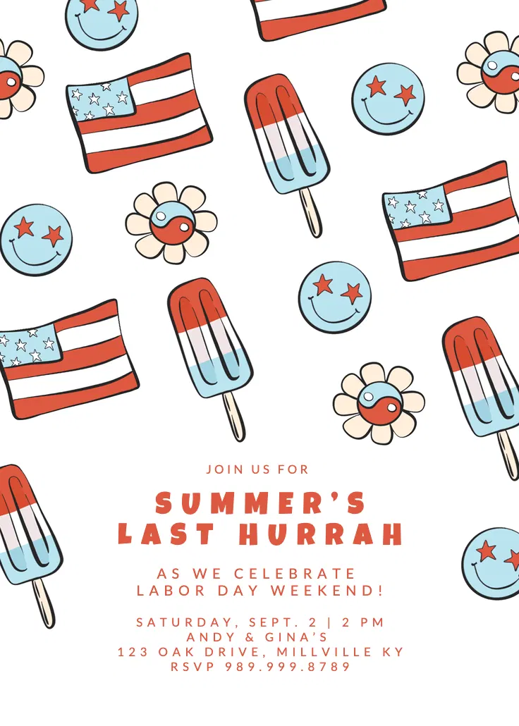 Summer’s last hurrah - labor day invitation