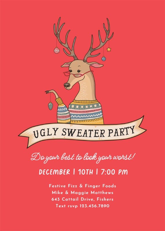 Sweater soiree - holidays invitation