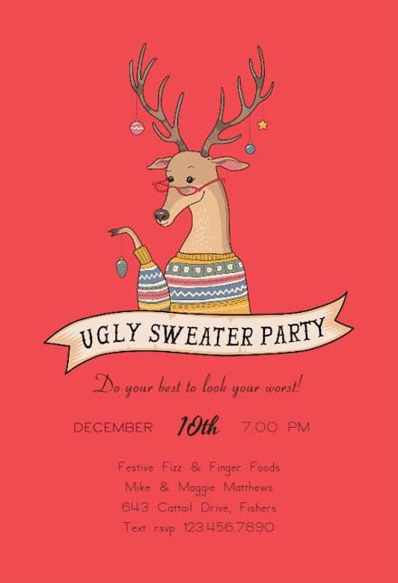 Sweater Soiree - Christmas Invitation