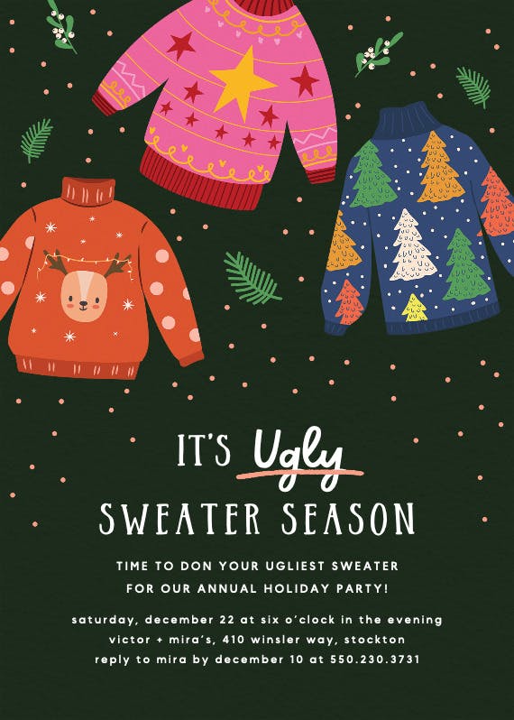 Sweater weather - invitación de navidad