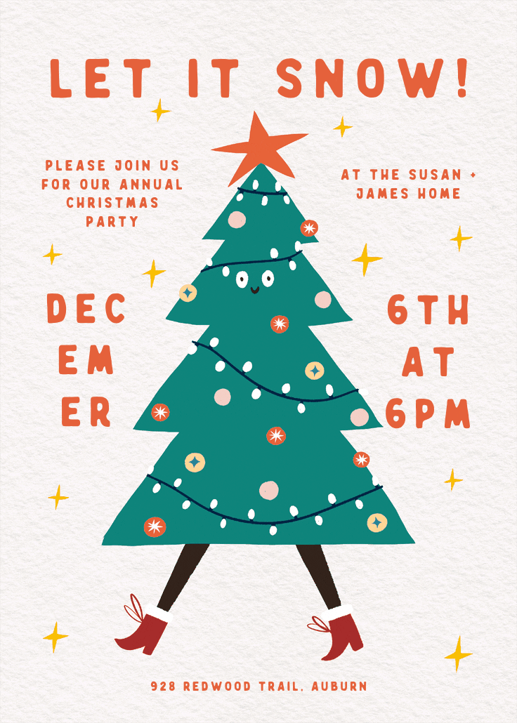 Walking christmas - christmas invitation