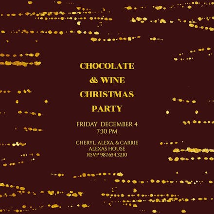 Water drops - Christmas Invitation