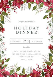 Christmas Dinner Invitation Template For Your Needs