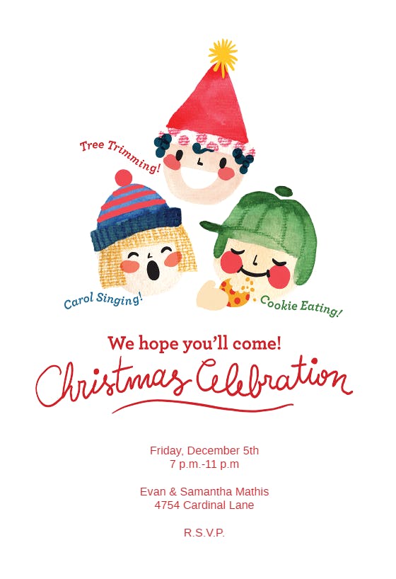 Welcome christmas - holidays invitation