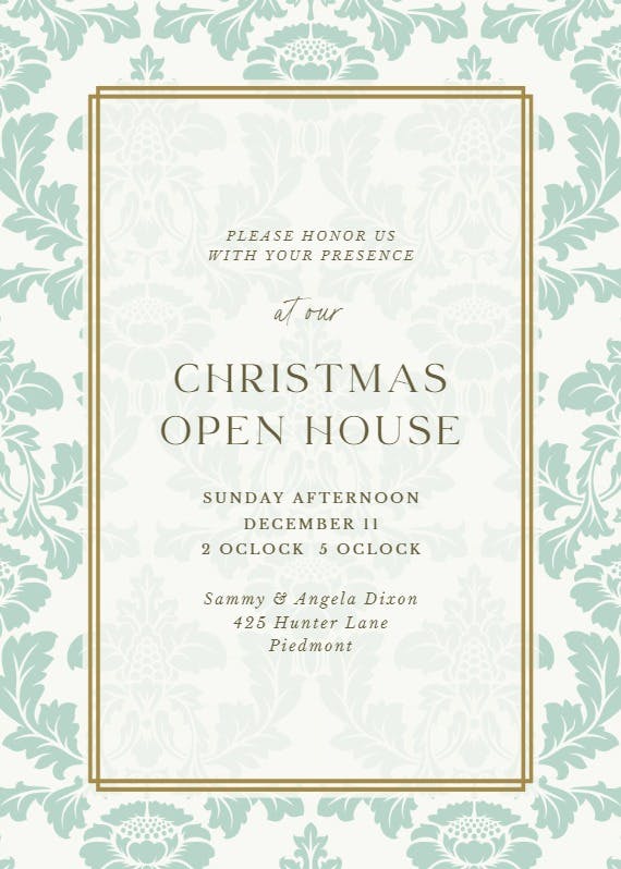 Whispered floral - open house invitation
