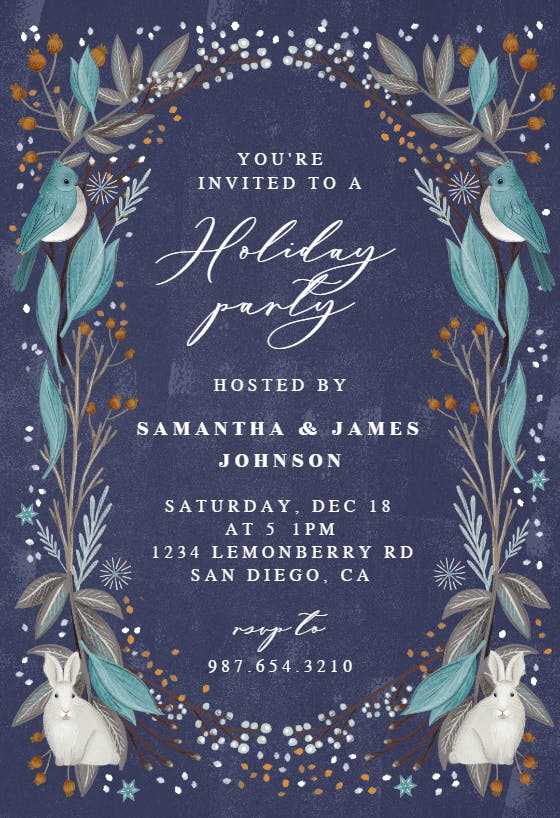 Winter frame - christmas invitation