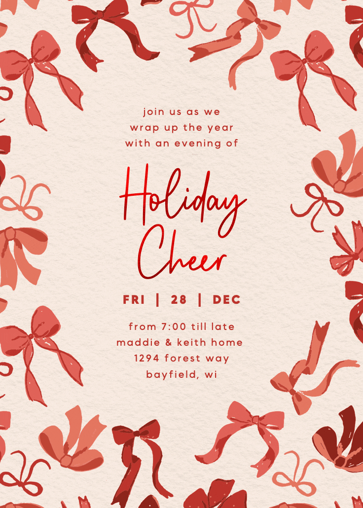 Wrapped up - christmas invitation