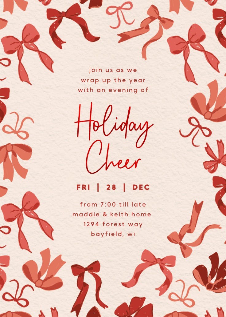 Holiday invites