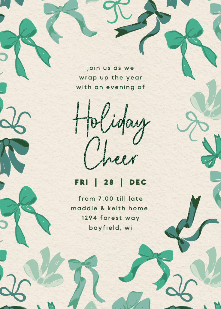 Wrapped up - christmas invitation