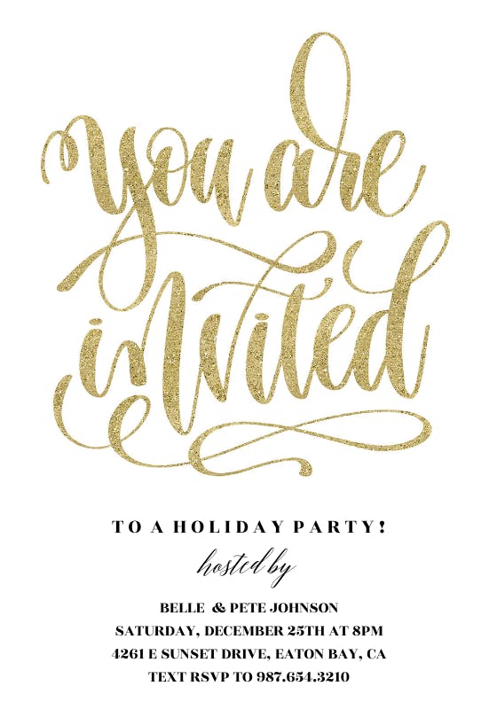 You are invited -  invitación de navidad