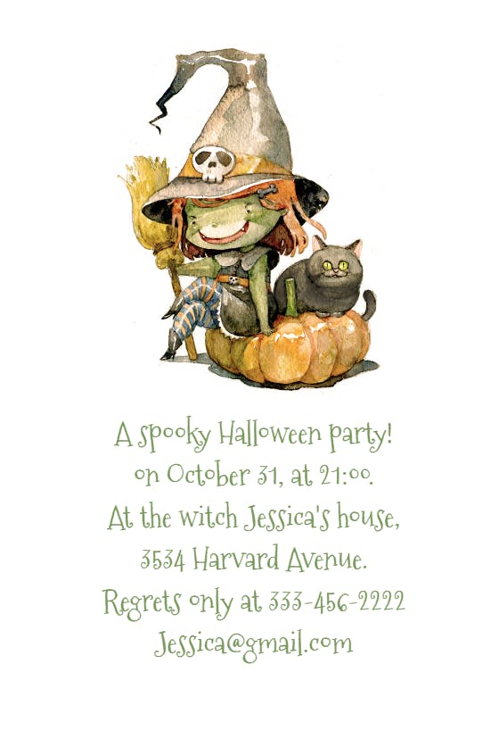 A spooky halloween party -  invitación para día festivo