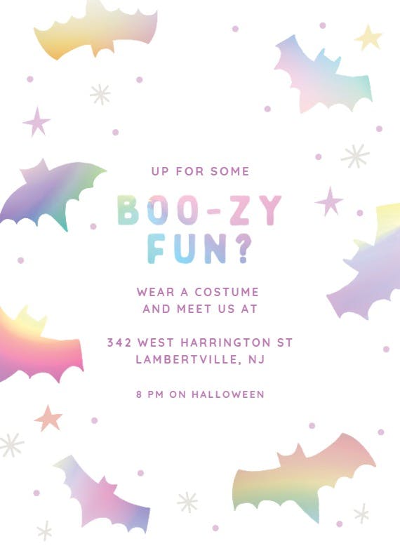 Boo-zy bets - halloween party invitation