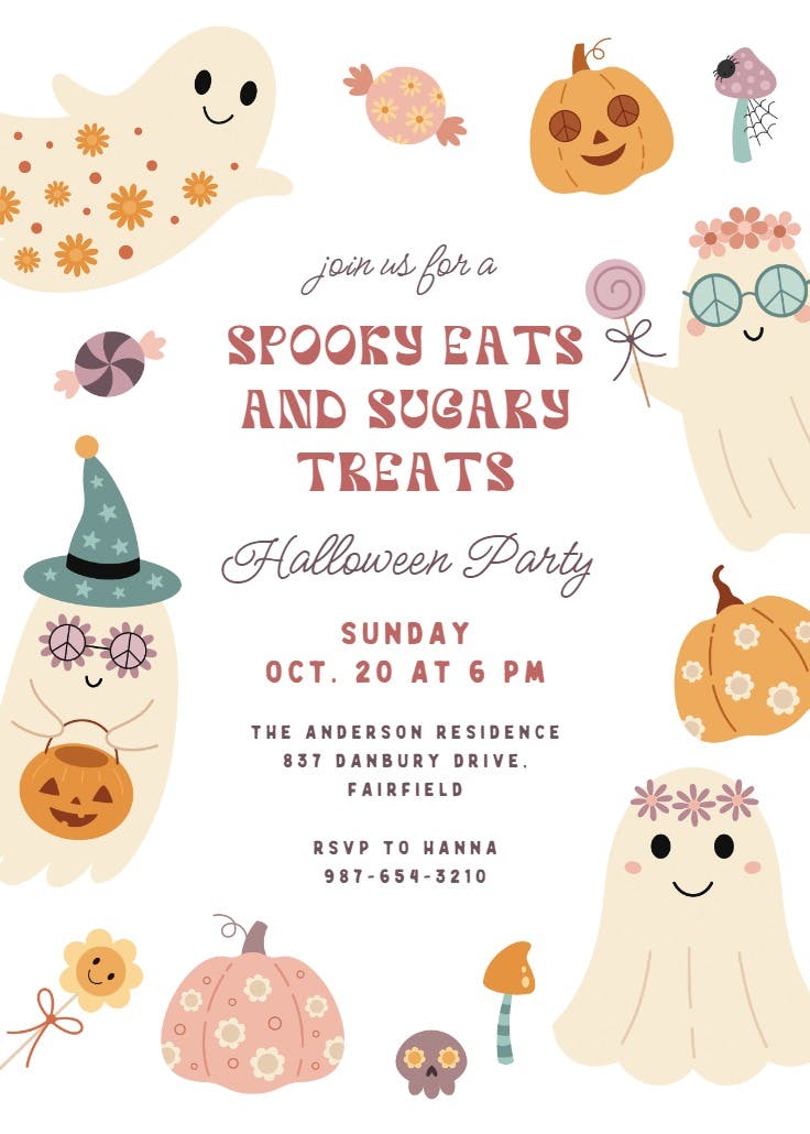 Boogie boo - halloween party invitation