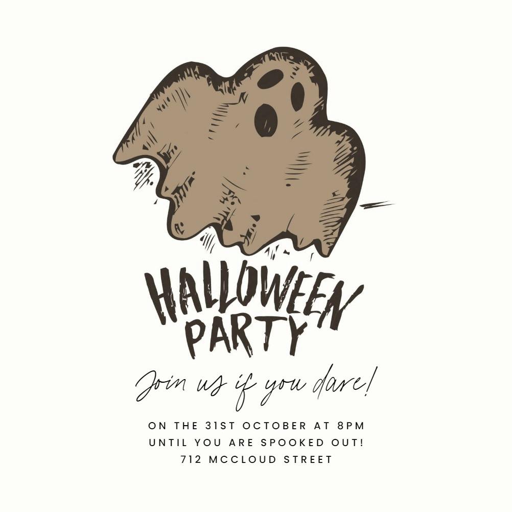 Booo - halloween party invitation