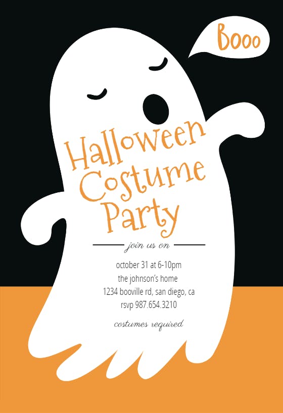 Boos - halloween party invitation
