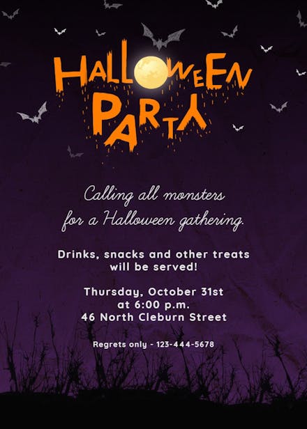 Alpha-bite Invite - Halloween Party Invitation Template (free 