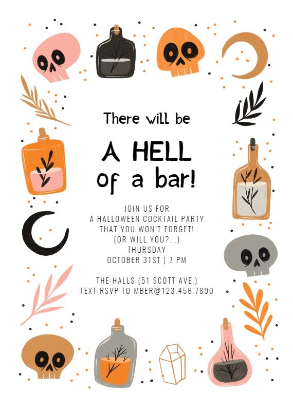 Cheers - invitación de halloween