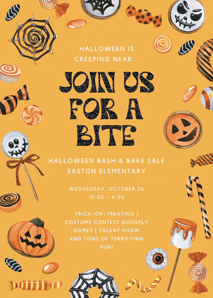 Creepy bite - halloween party invitation