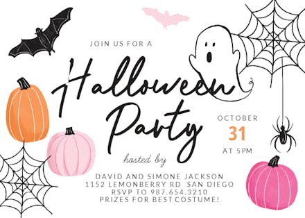 Cute Halloween - Halloween Party Invitation Template (Free) | Greetings  Island
