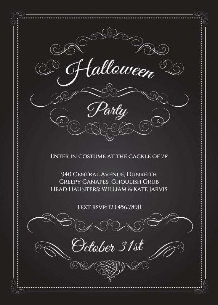 Ghoul gathering - halloween party invitation