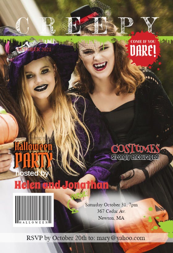 Halloween party mag - invitation
