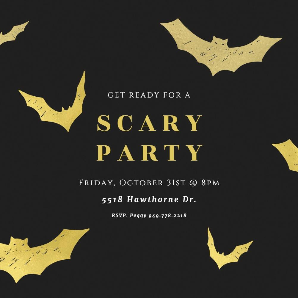 Malicious bats -  invitación de halloween