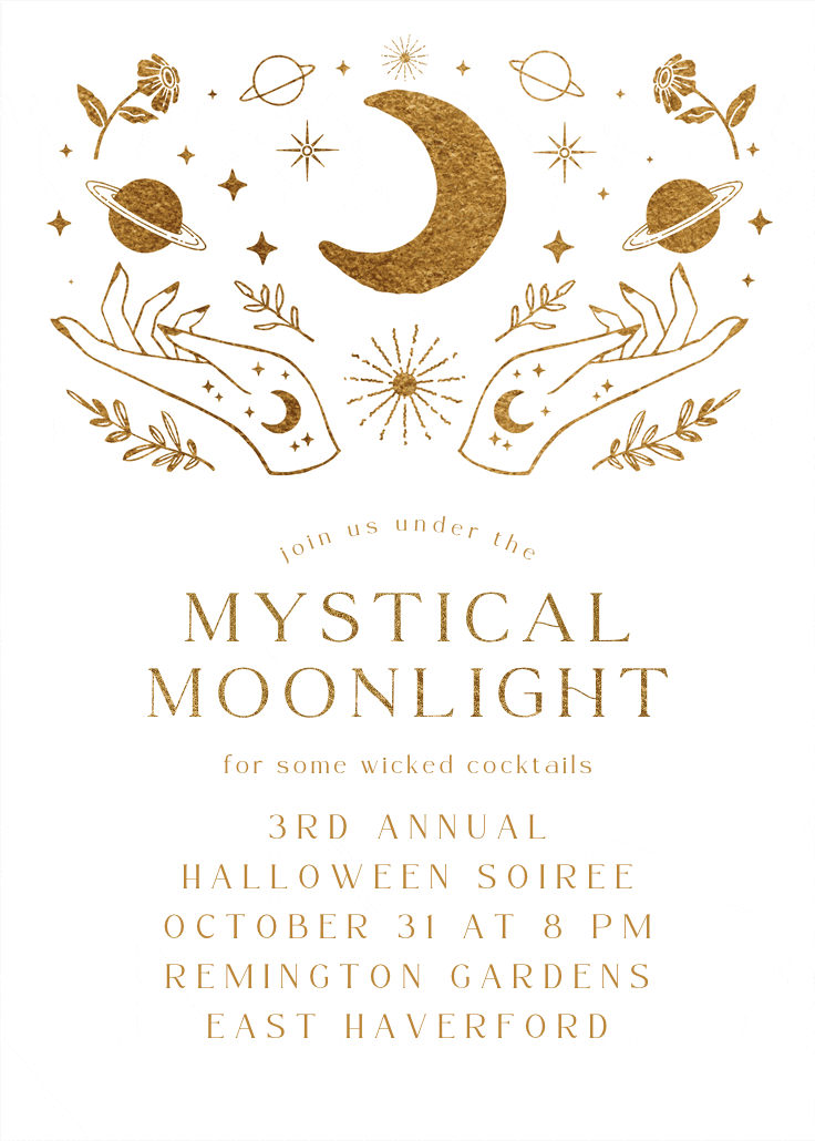 Mystical soiree - invitación de halloween