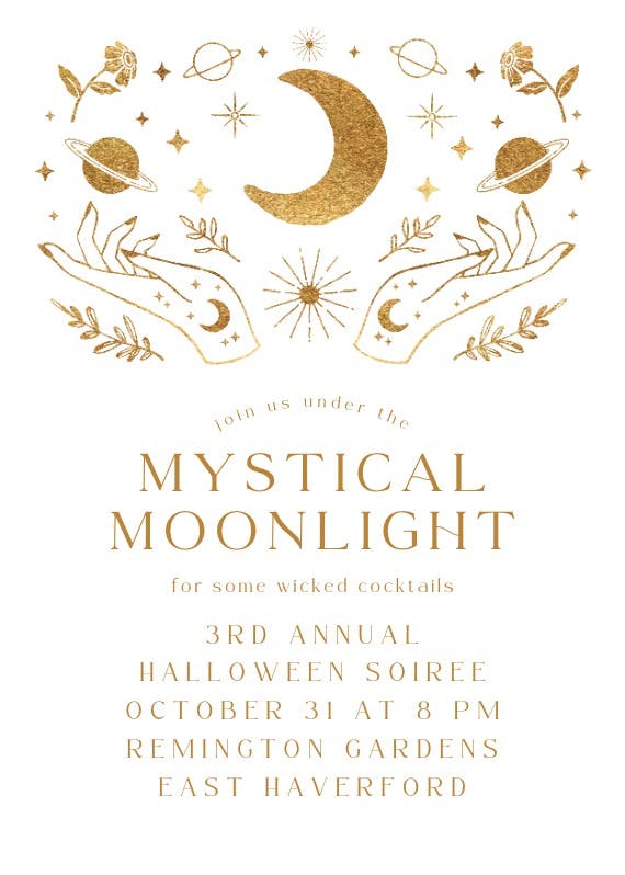 Mystical soiree - halloween party invitation