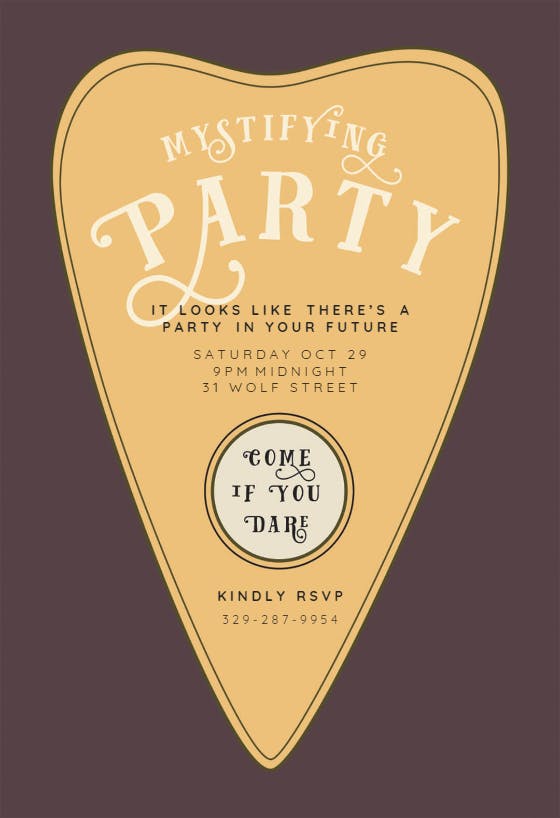 Mystifying party -  invitación para día festivo