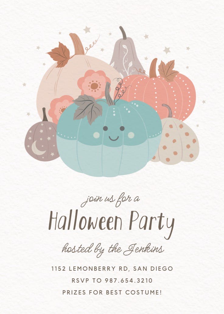 One more pumpkin - printable party invitation