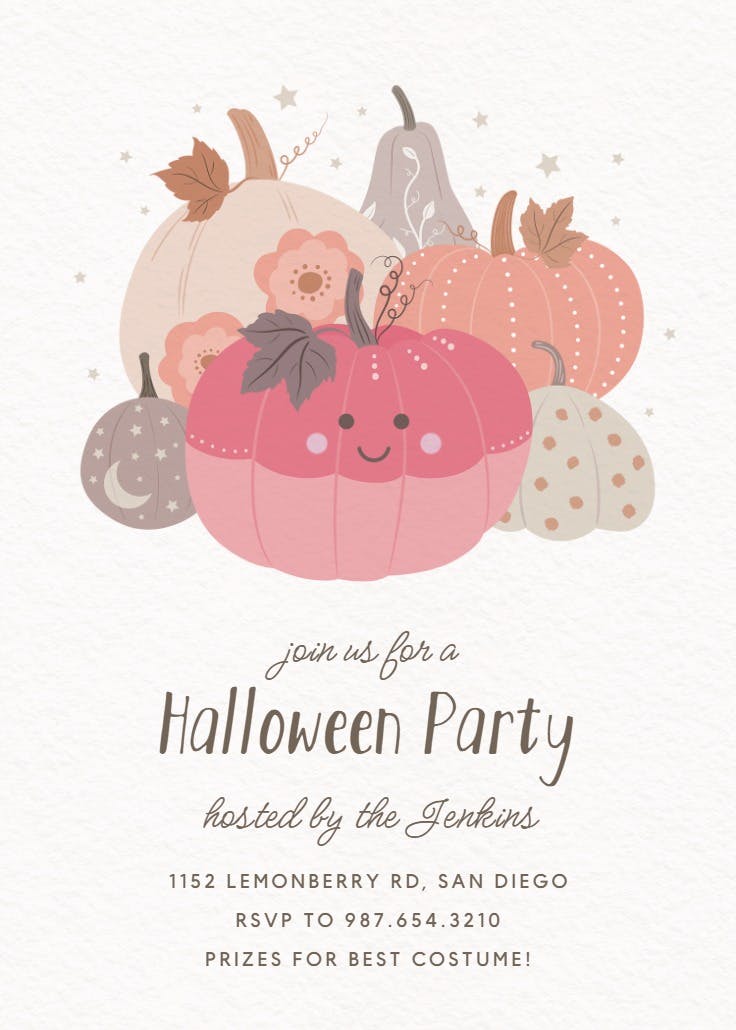 One more pumpkin - printable party invitation