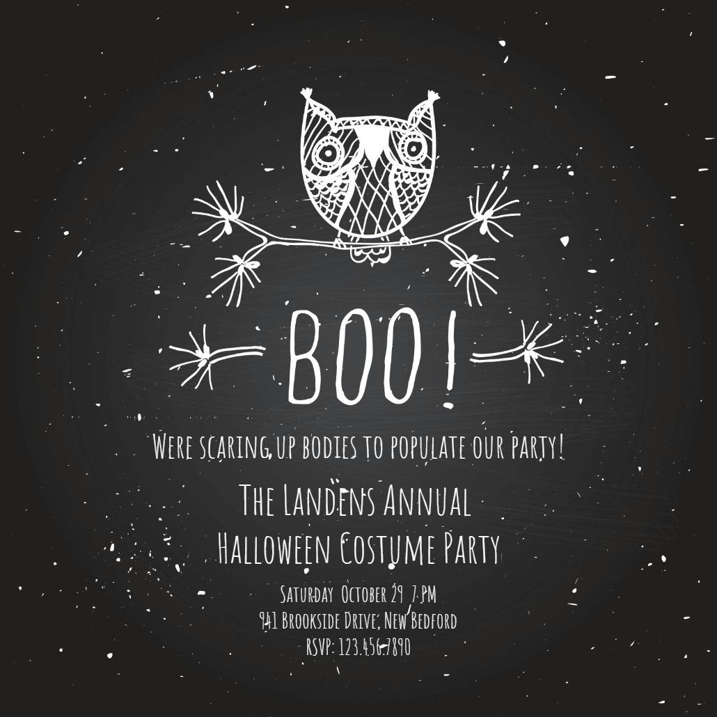 Owl do you do - halloween party invitation