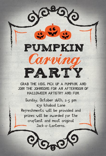 Page 4 | Halloween Party Invitation Templates (Free) | Greetings Island