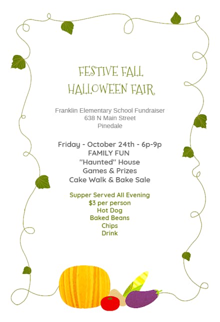 Pumpkin - Halloween Party Invitation