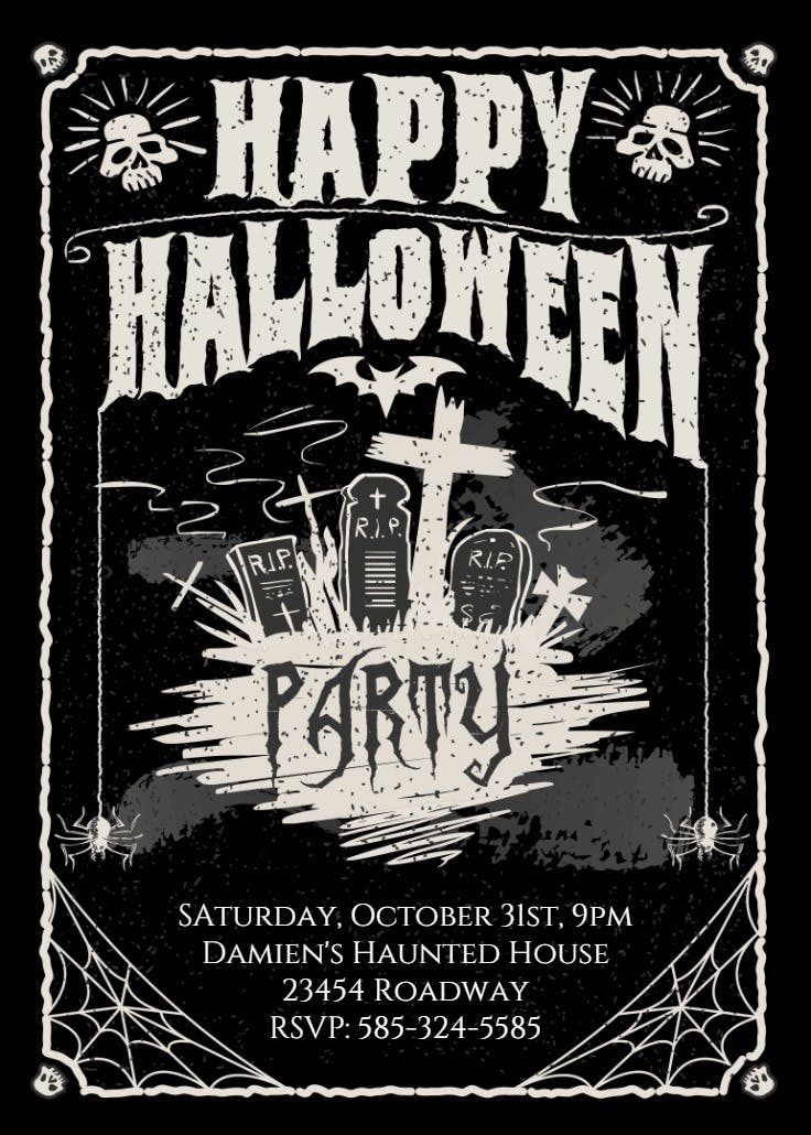 Really into parties - invitación de halloween