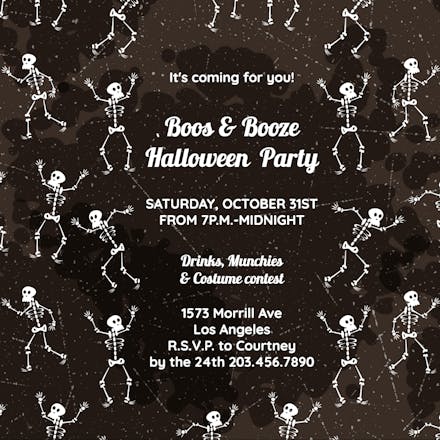 Vintage Party - Halloween Party Invitation Template (Free) | Greetings ...