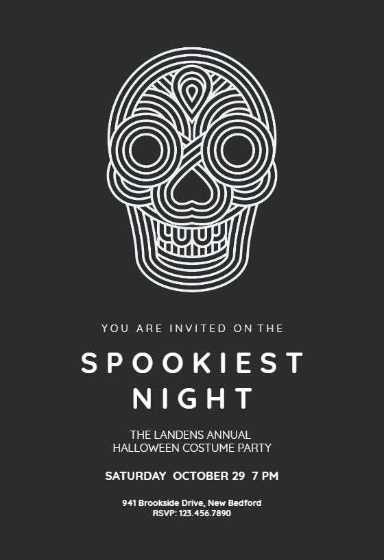 Spookiest night - halloween party invitation