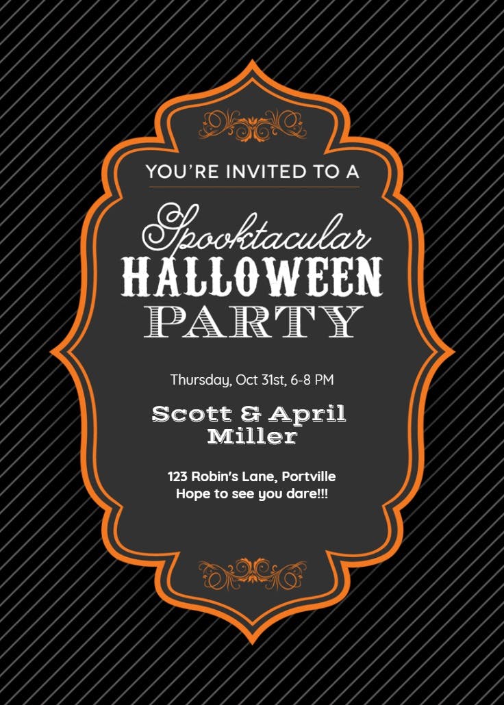 Spooktacular halloween party - halloween party invitation