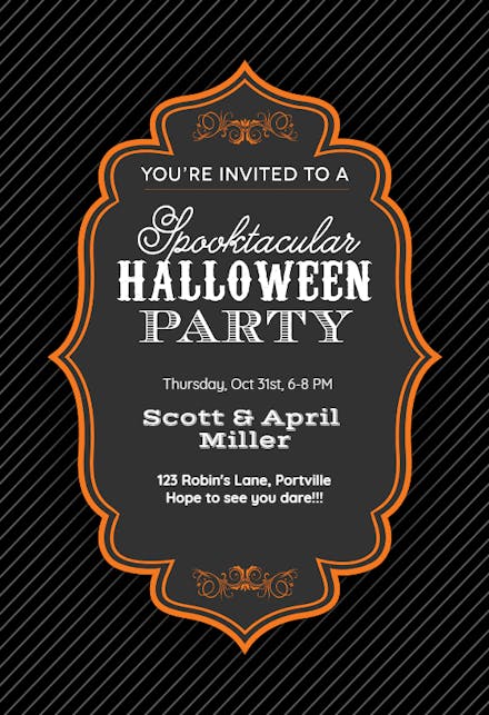 Spooktacular halloween party - halloween party invitation