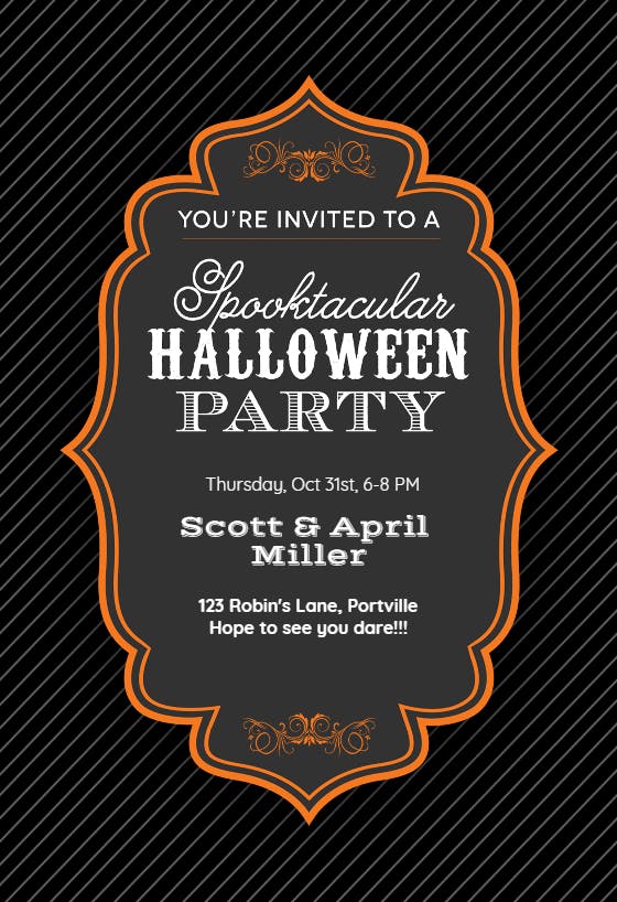Spooktacular halloween party - halloween party invitation