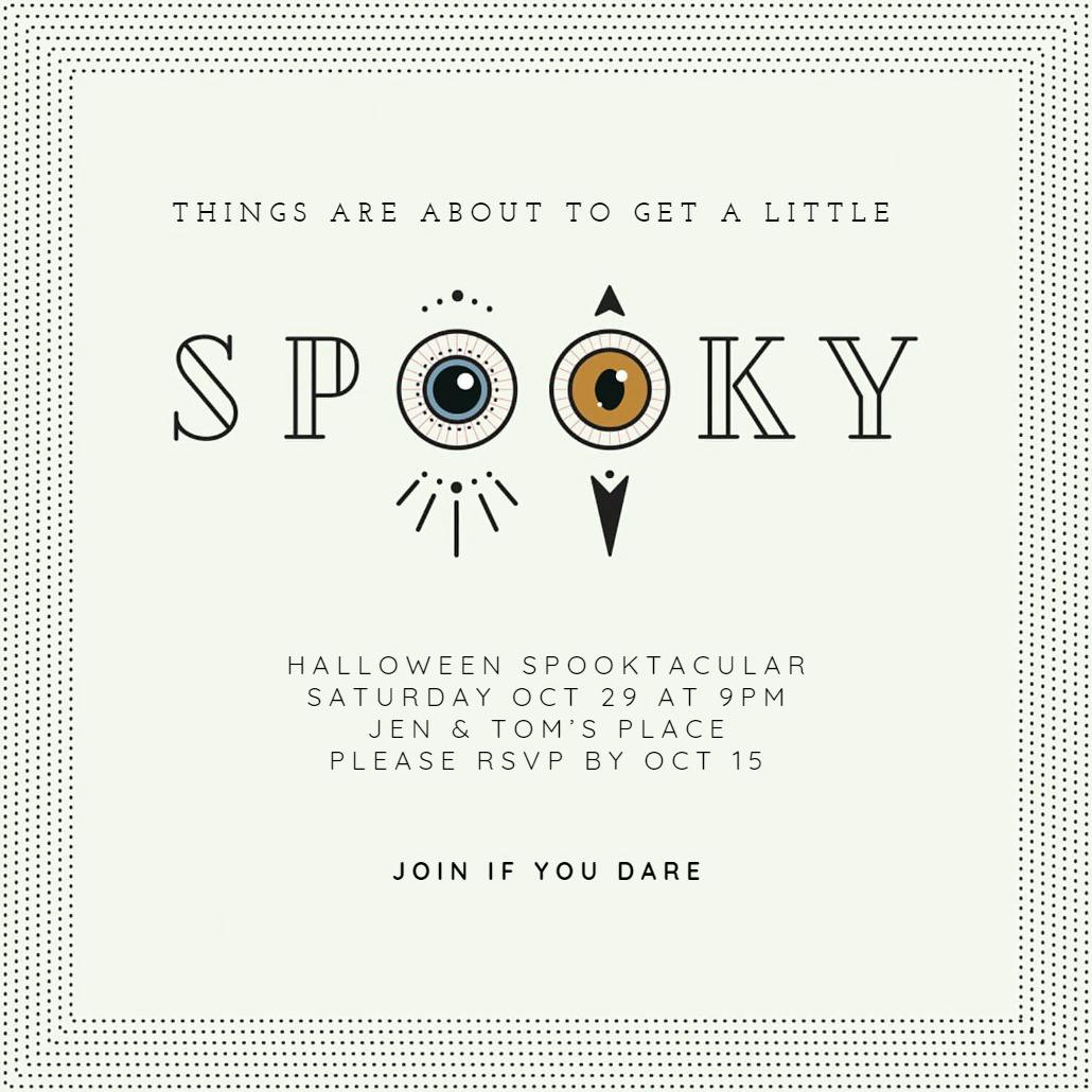 Spooky - halloween party invitation