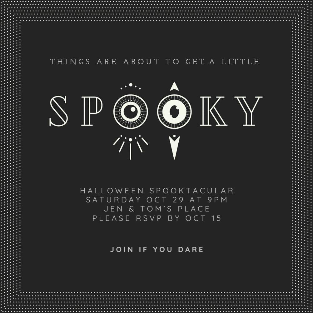 Spooky - halloween party invitation