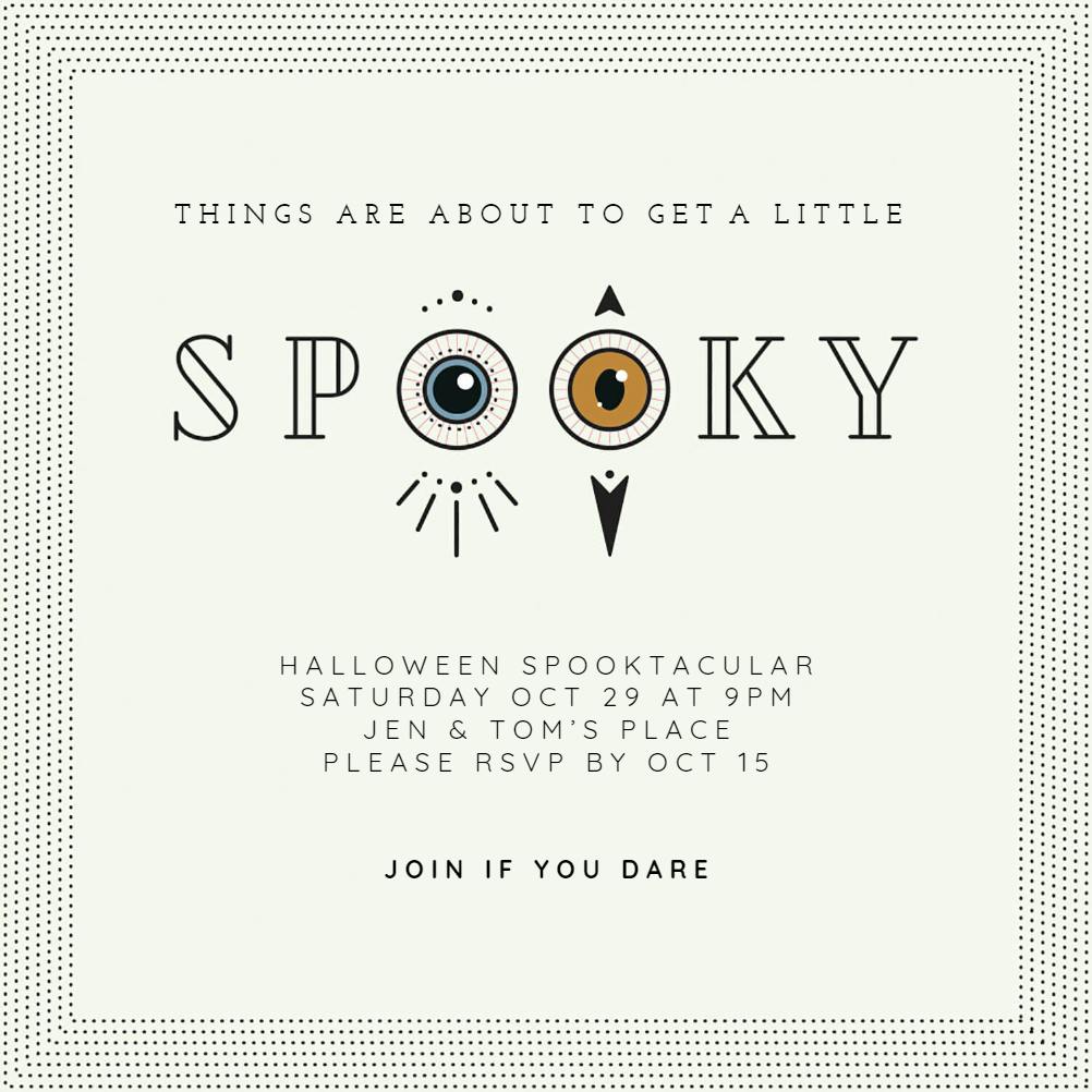 Spooky -  invitación para día festivo