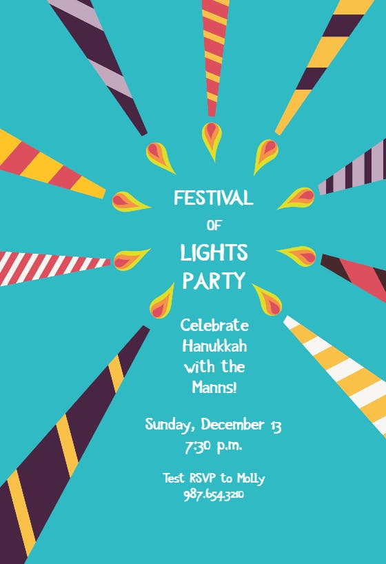 Lights central - holidays invitation