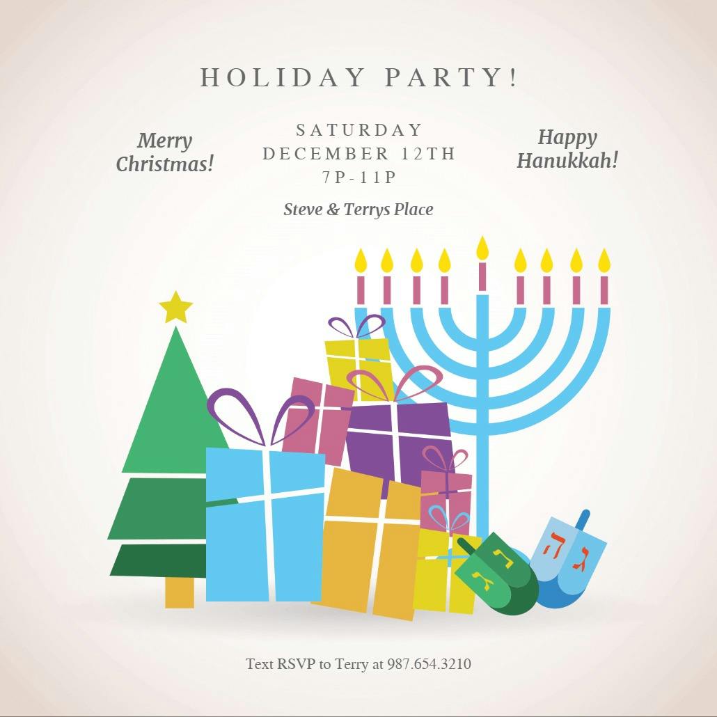 Merry messages -  invitación de hanukkah