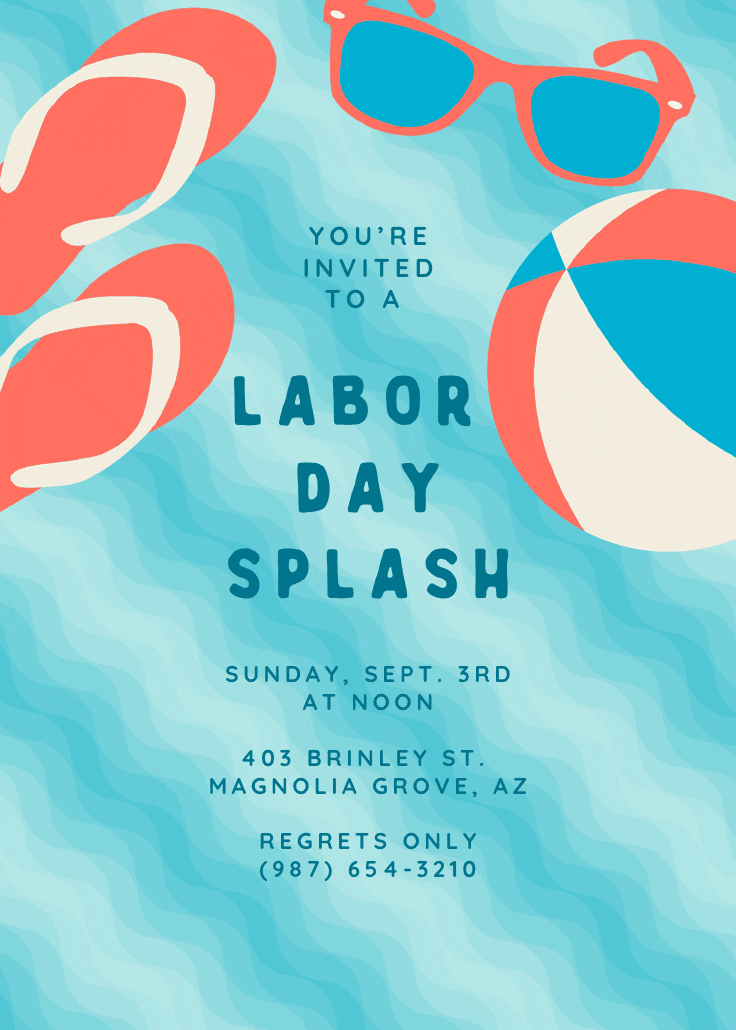 Last splash - labor day invitation